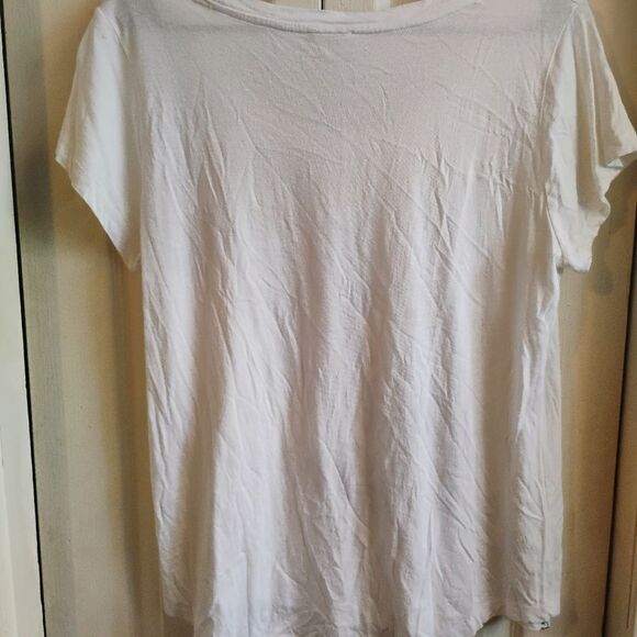 Andrea Jovine White and Blue Graphic Relaxed Tee - Picture 7 of 8